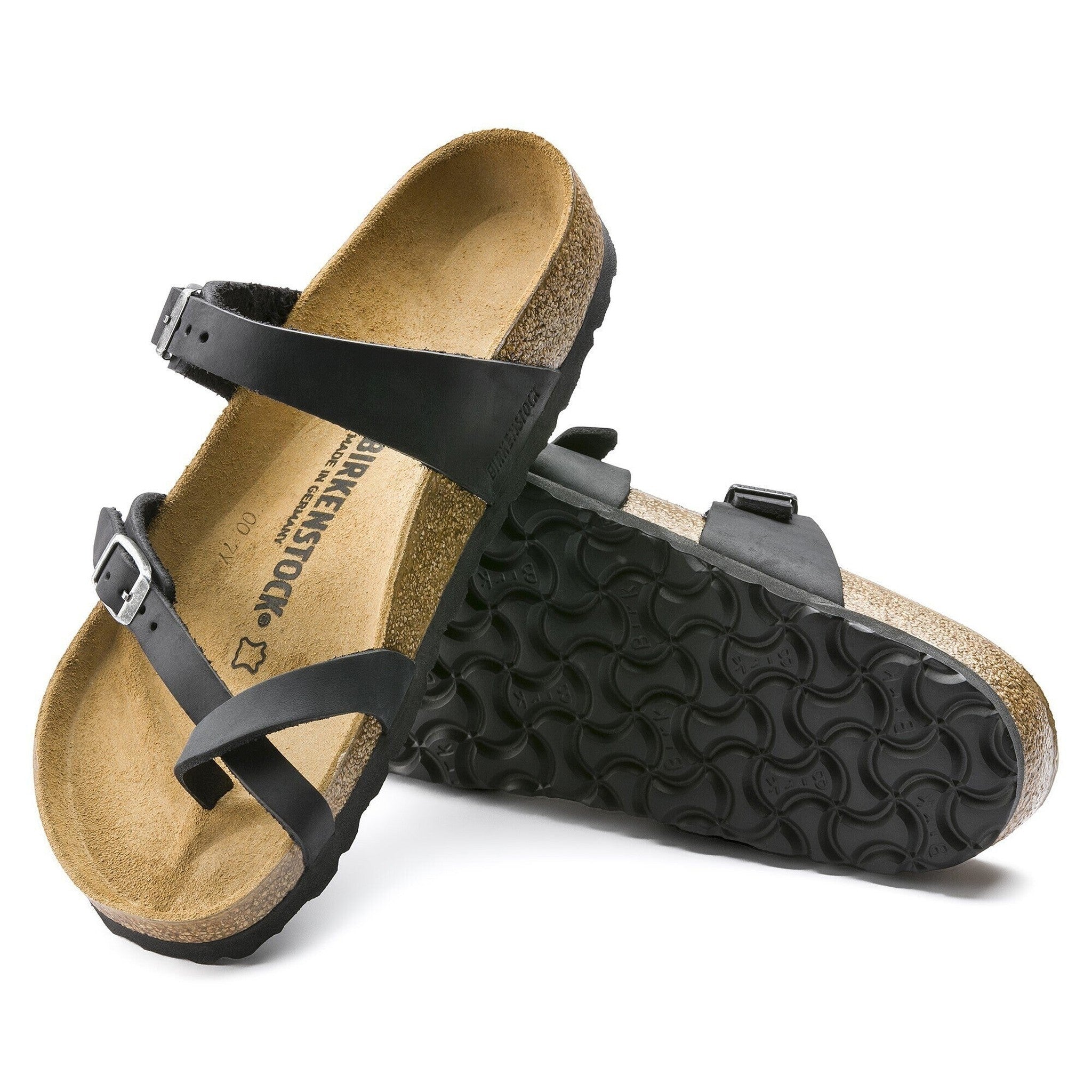 Birkenstock Women's Mayari Oiled Leather Sandal, Black, 6 W / 4 M US Birkenstock