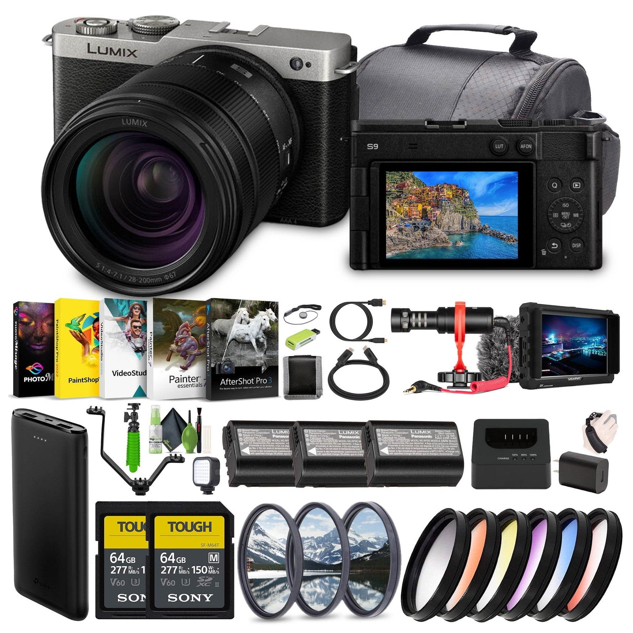 Panasonic LUMIX S9 Mirrorless Full Frame Camera + 28-200mm L Mount Lens- Silver Panasonic