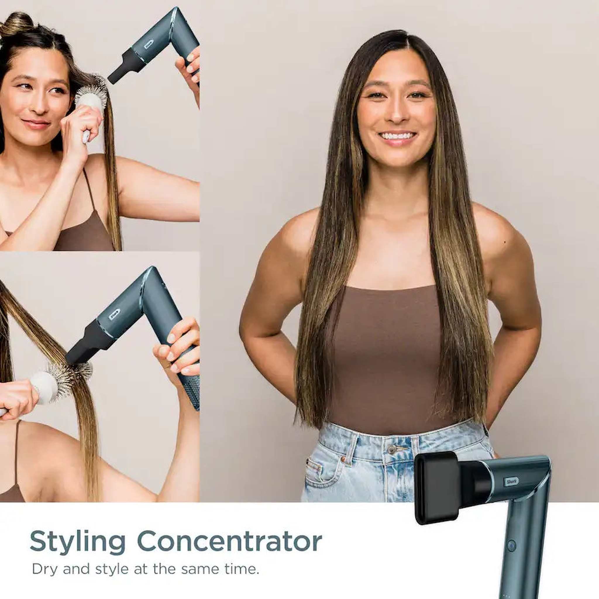 Shark - Refurbished Excellent - Certified Renewed FlexStyle FrizzFighter Finishing Tool Limited Edition Gift Set - Teal - Reconditioned Shark