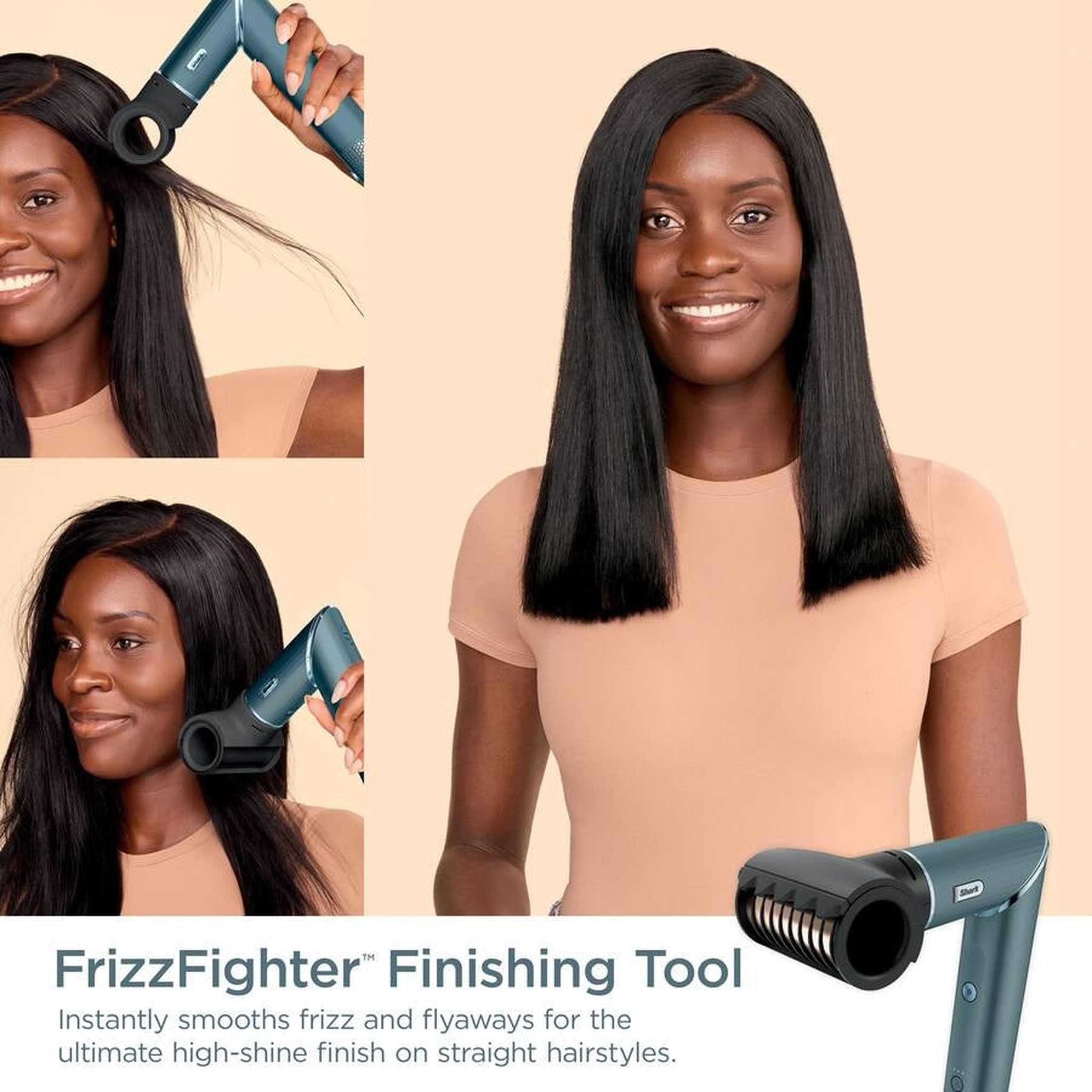 Shark - Refurbished Excellent - Certified Renewed FlexStyle FrizzFighter Finishing Tool Limited Edition Gift Set - Teal - Reconditioned