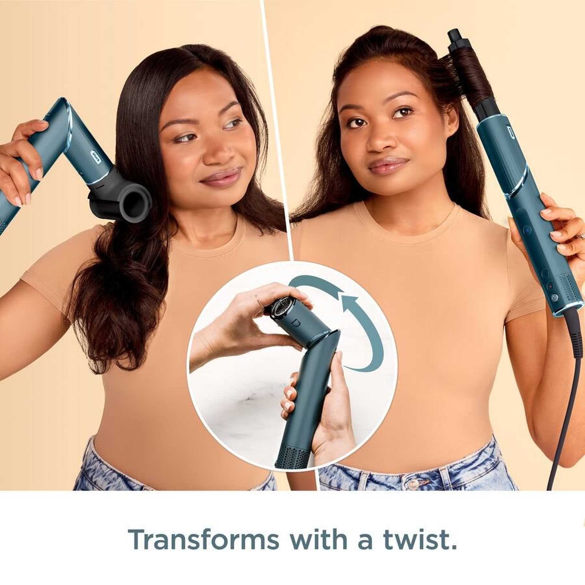 Shark - Refurbished Excellent - Certified Renewed FlexStyle FrizzFighter Finishing Tool Limited Edition Gift Set - Teal - Reconditioned