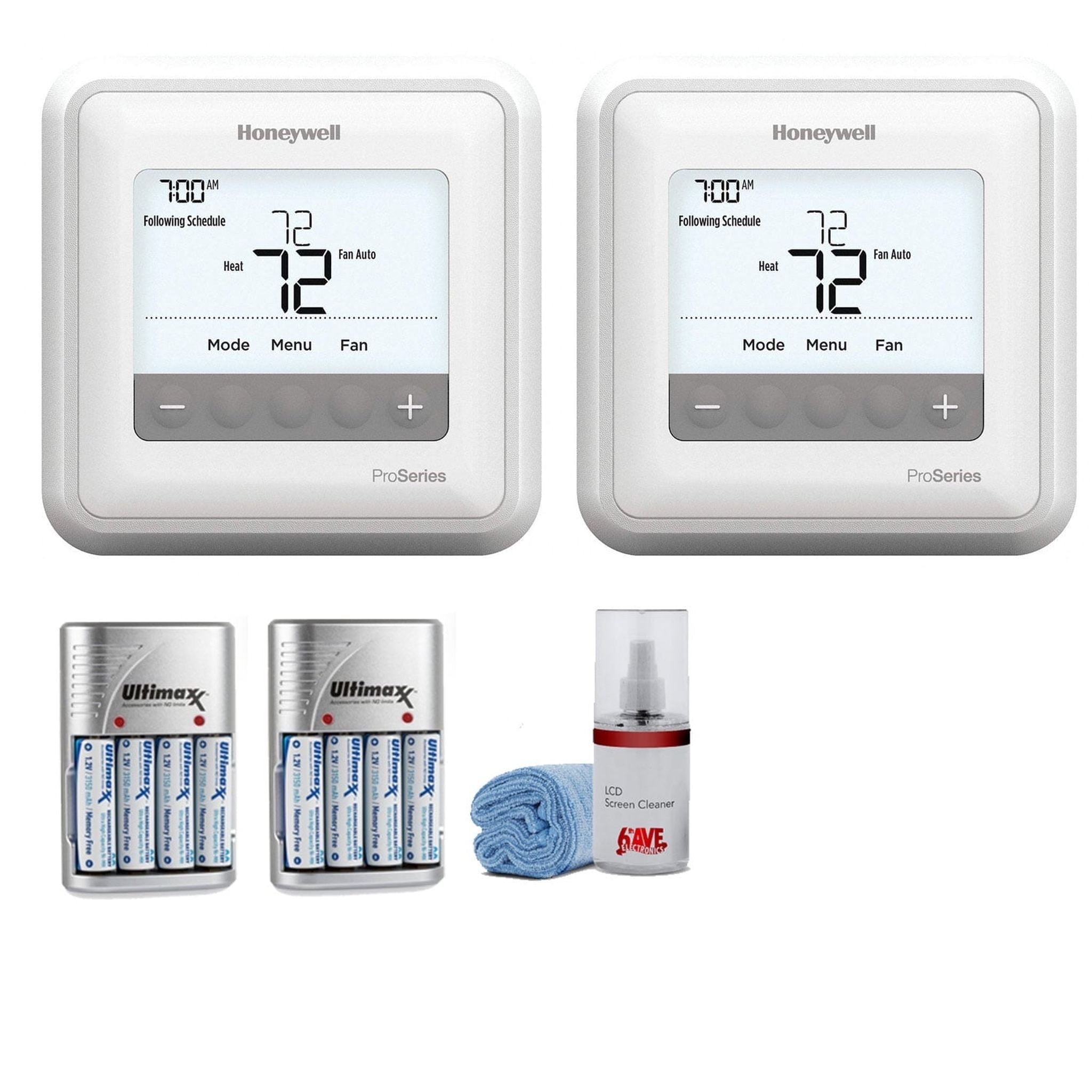 Honeywell TH4110U2005/U T4 Pro Programmable Thermostat - 2 Pack Kit with Batteries Honeywell