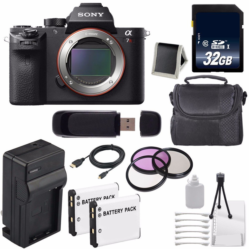 Sony Alpha a7R II Mirrorless Digital Camera (International Model) + 62mm 3 Piece Filter Kit