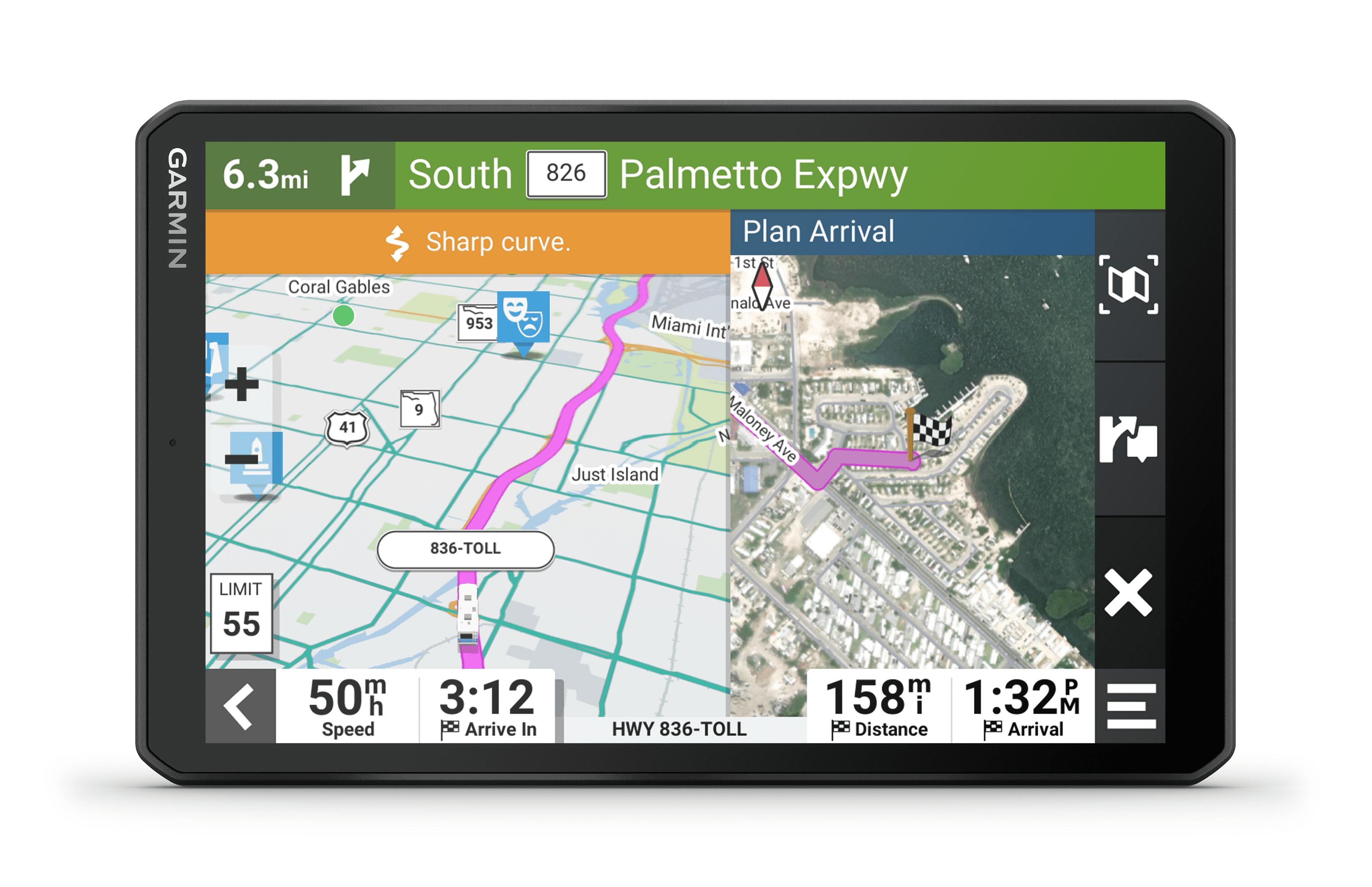 Garmin RV 895, Large, Easy-to-Read 8” GPS RV Navigator, Custom RV Routing, High-Resolution Birdseye Satellite Imagery, Directory of RV Parks and Services, Landscape or Portrait View Display