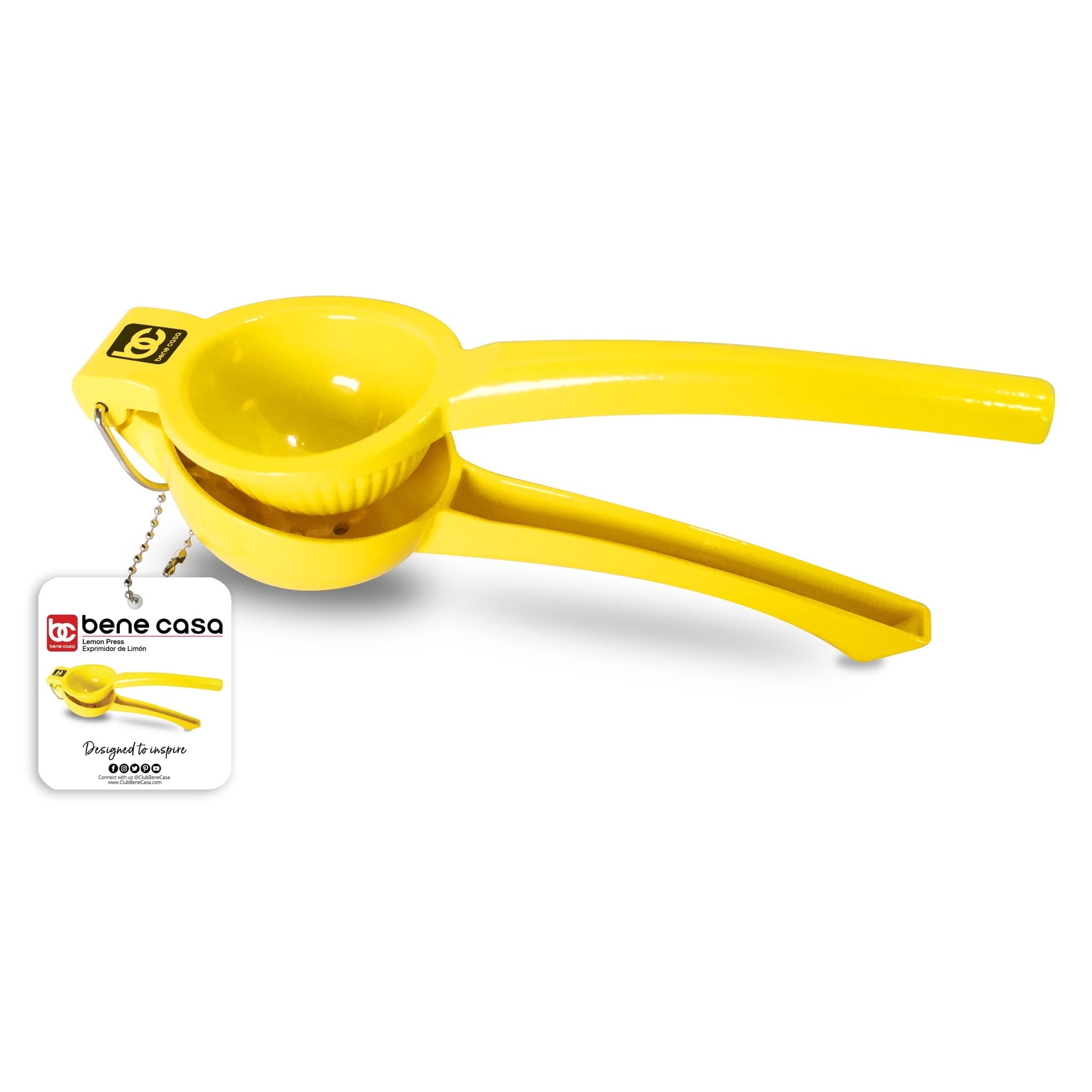 Bene Casa Yellow Enamel Glazed Lemon Lime Squeezer Juicer Orange BIGkitchen