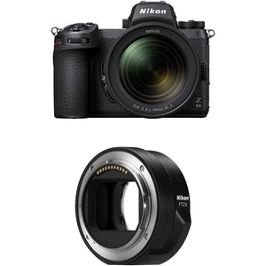 Nikon Z 6II FX-Format Mirrorless Camera Body w/NIKKOR Z 24-70mm f/4 S, Black with Nikon Mount Adapter FTZ II Nikon