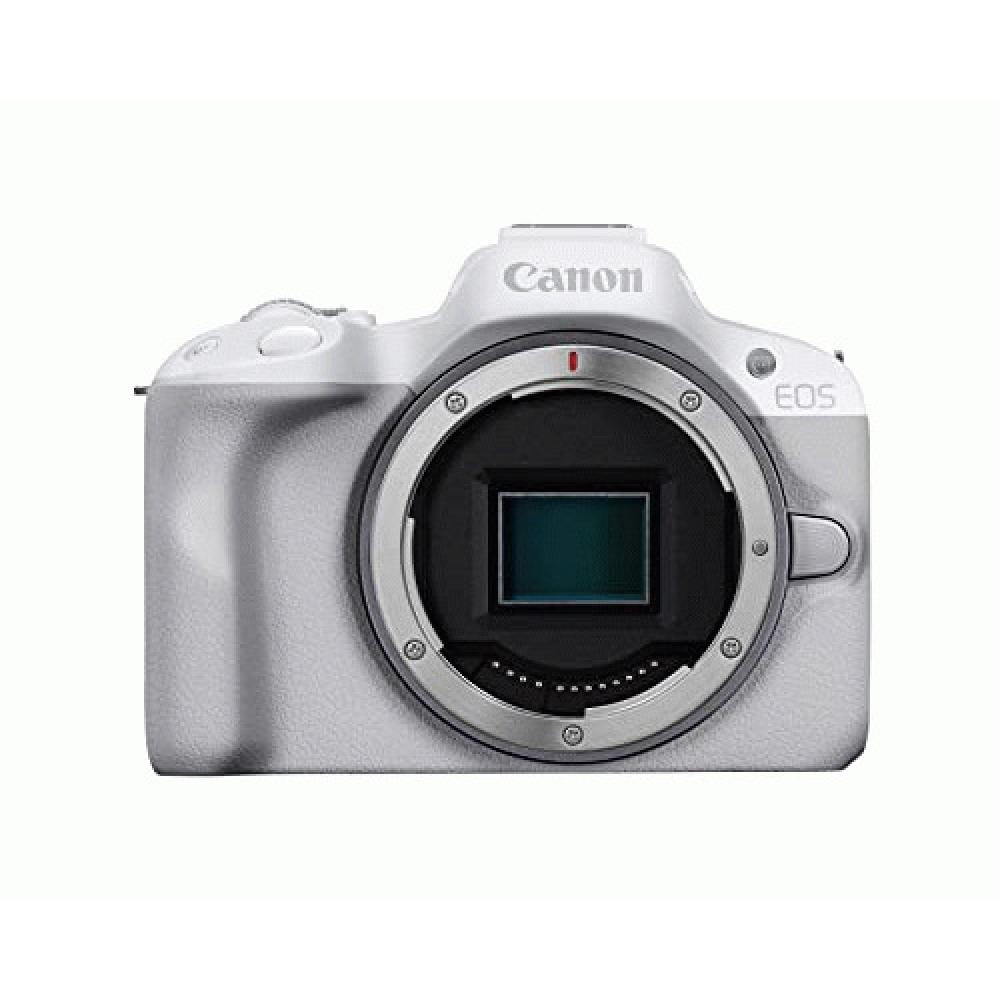 Canon EOS R50 Mirrorless Vlogging Camera Body Only/White , RF Mount, 24.2 MP, 4K Video, DIGIC X Image Processor, Subject Detection & Tracking, Compact, Smartphone Connection, Content Creator