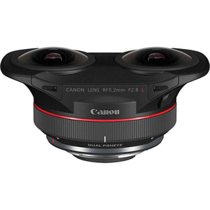 Canon RF 5.2mm f/2.8 L Dual Fisheye 3D VR Lens + Sling Backpack + Cleaning Kit + More - Reconditioned Canon