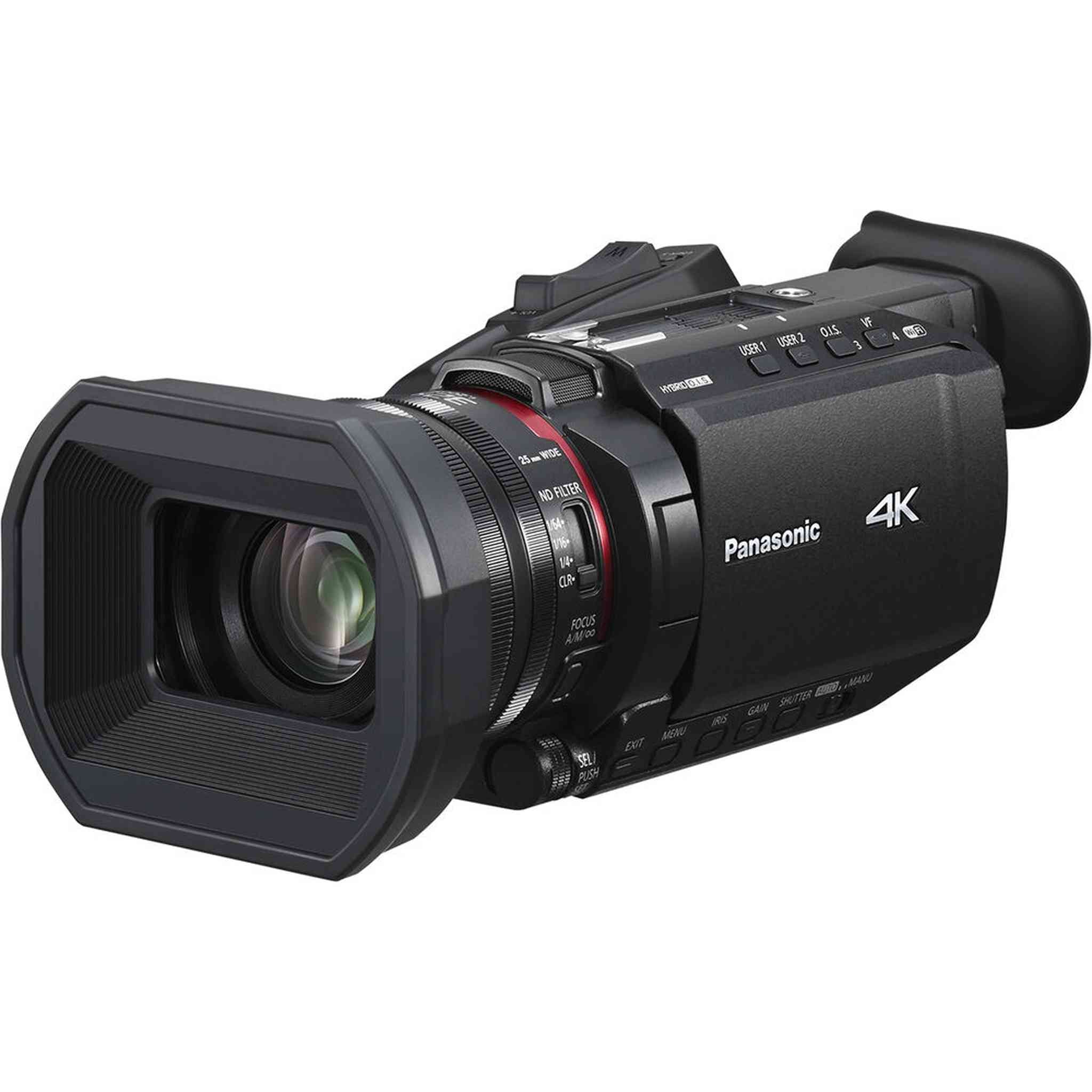 Panasonic HC-X1600 UHD 4K HDMI Lightweight Compact Camcorder with 24x Zoom + Mic - Bundle Panasonic