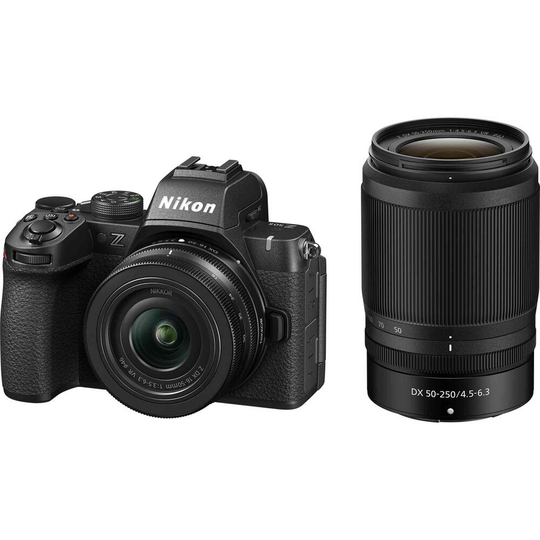 Nikon Z50 II Mirrorless Camera w Nikon Z DX 16-50mm & 50-250mm Lenses + More International Version