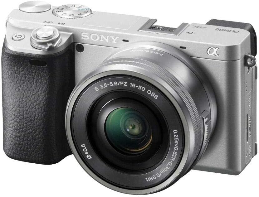 Sony a6400 Mirrorless Camera with 16-50mm f/3.5-5.6 II Lens (Silver) - Bundle