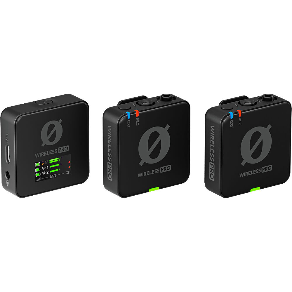 RODE Wireless PRO 2-Person Clip-On Microphone Recorder with Lavaliers 2.4 GHz - Bundle