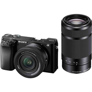 Sony Alpha a6100 Mirrorless Camera with 16-50mm OSS II and 55-210mm Zoom Lenses - Bundle