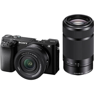 Sony Alpha a6100 Mirrorless Camera with 16-50mm OSS II and 55-210mm Zoom Lenses - Bundle