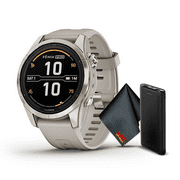 Garmin Fenix 7S Pro Solar Edition Sapphire, Soft Gold with Light Sand Band