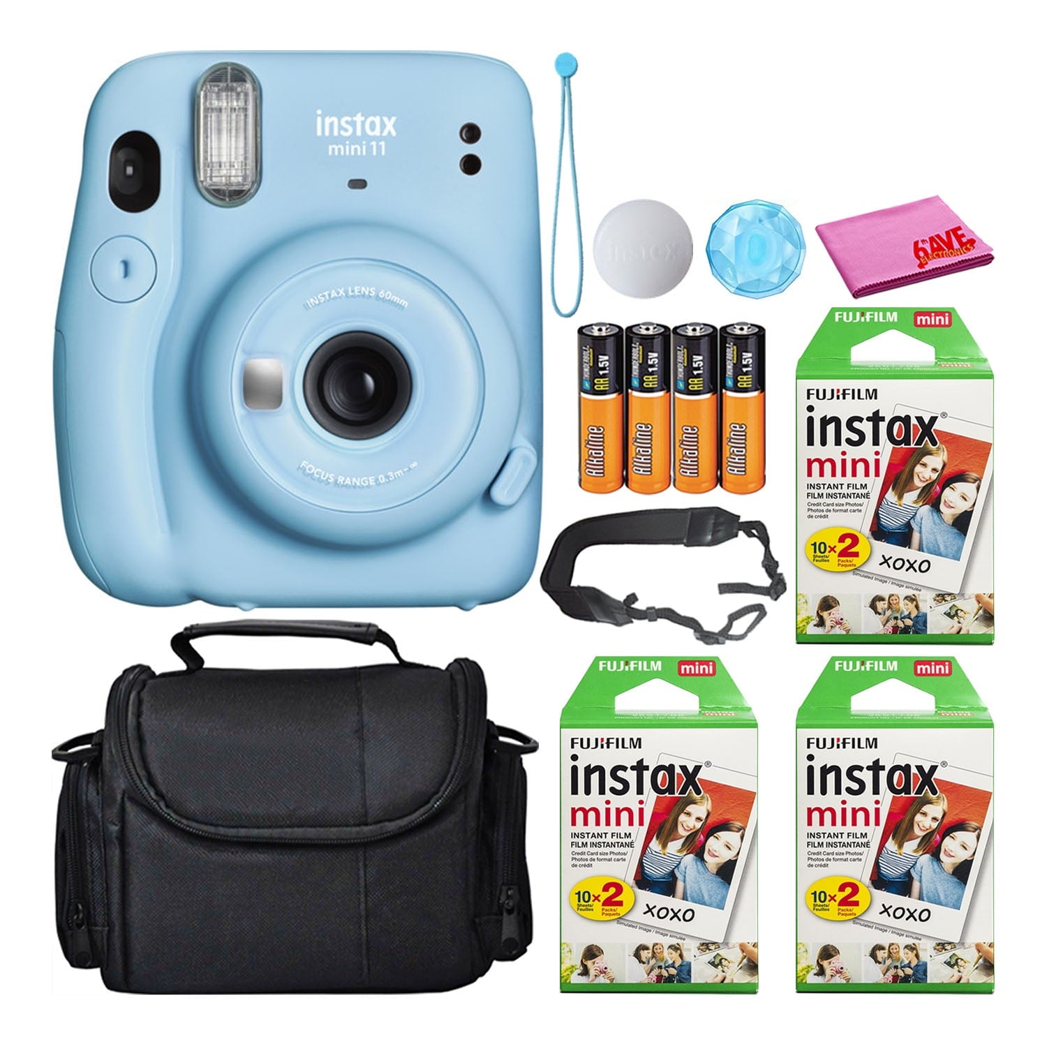 Fujifilm Instax Mini 11 Instant Camera Bundle Kit with 60 Total Films