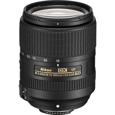Nikon AF-S DX NIKKOR 18-300mm f/3.5-6.3G ED VR Lens + UV Kit & Cleaning Kit