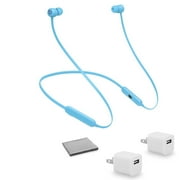 Beats by Dr. Dre Beats Flex Wireless In-Ear Headphones Flame Blue MYMG2LL/A with 2x Universal USB Wall Adapter Cubes Bundle