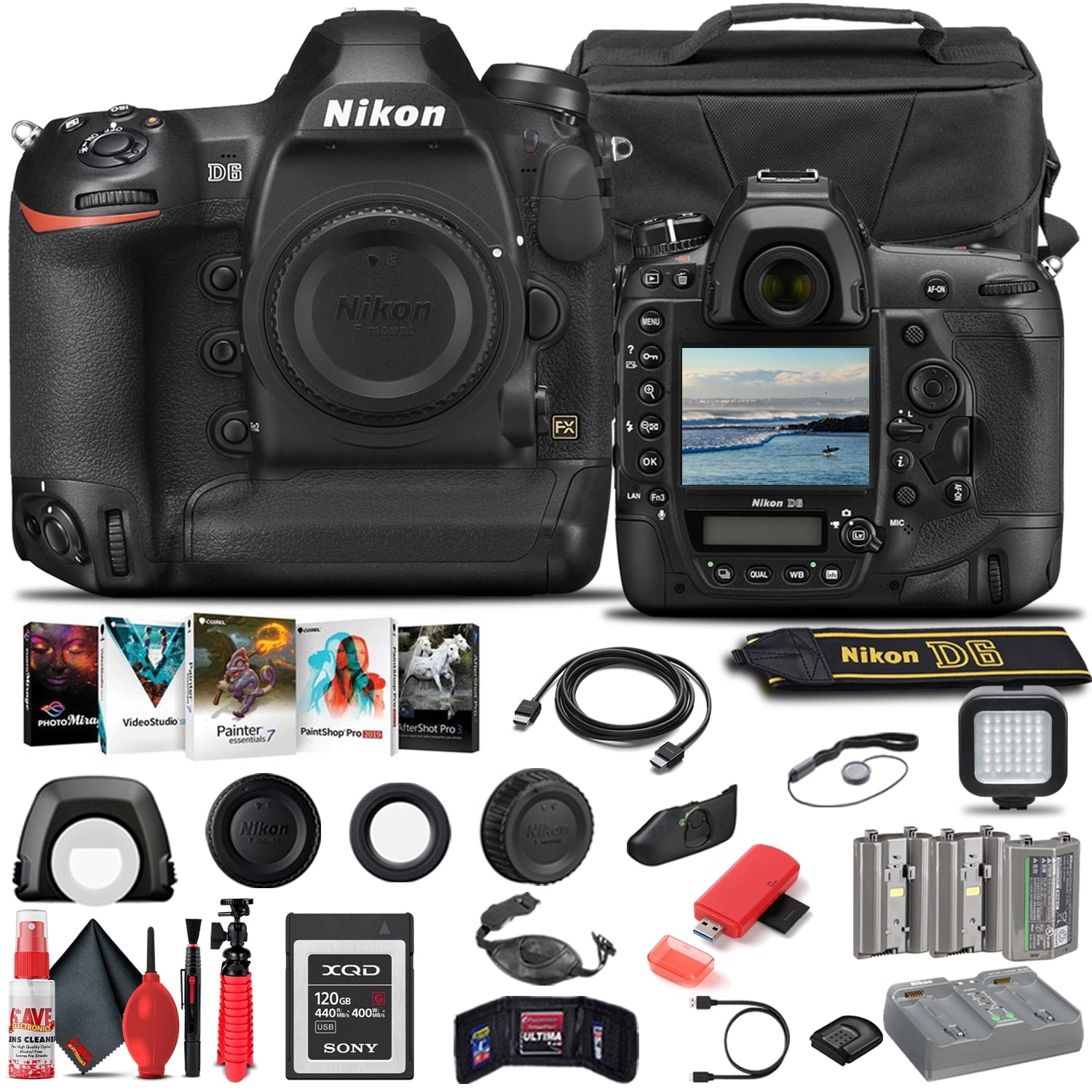 Nikon D6 DSLR Camera Body Only 1624 -  Starter Bundle