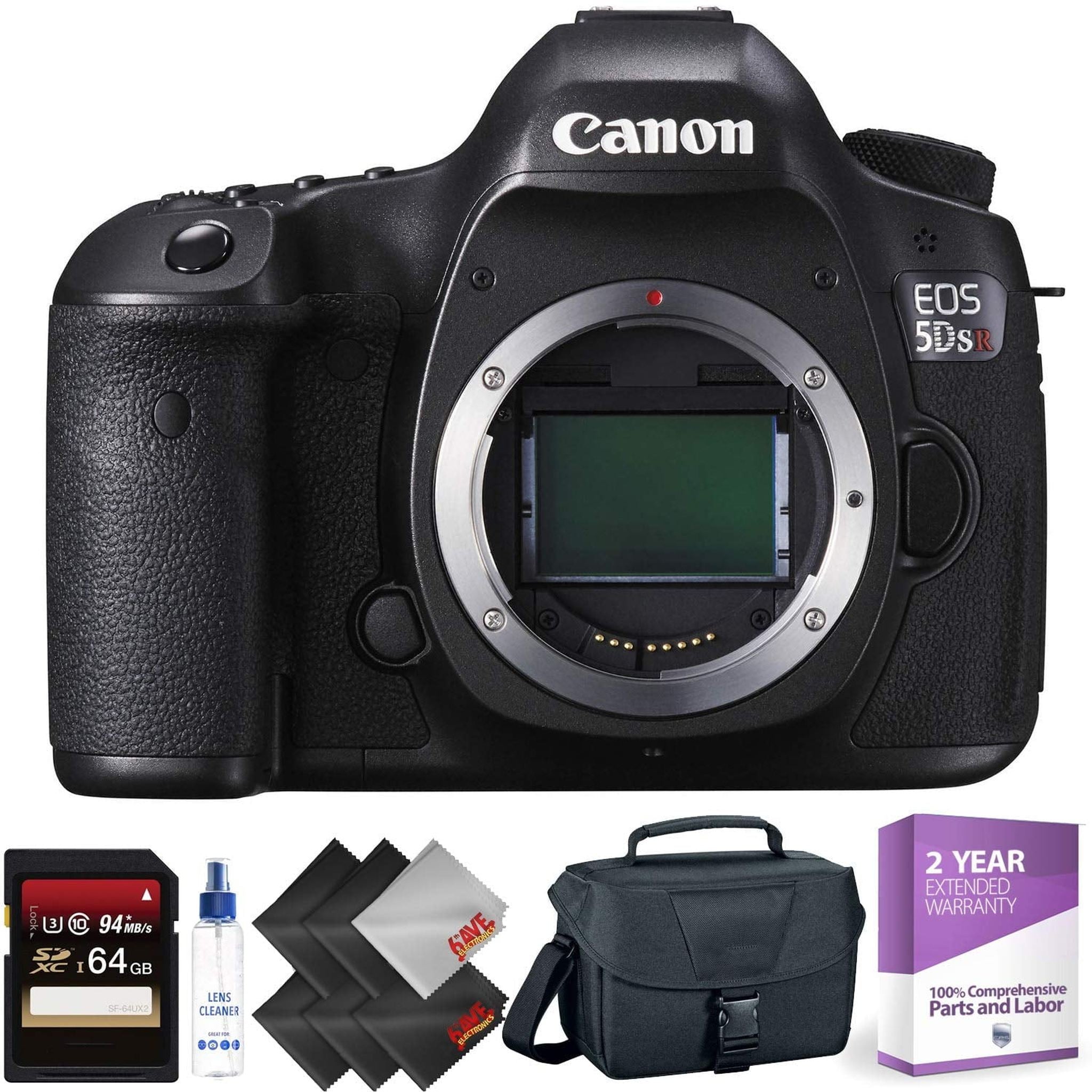 Canon EOS 5DS R DSLR Camera Body Only + 64GB Memory Card + 2 Year Accidental Warranty