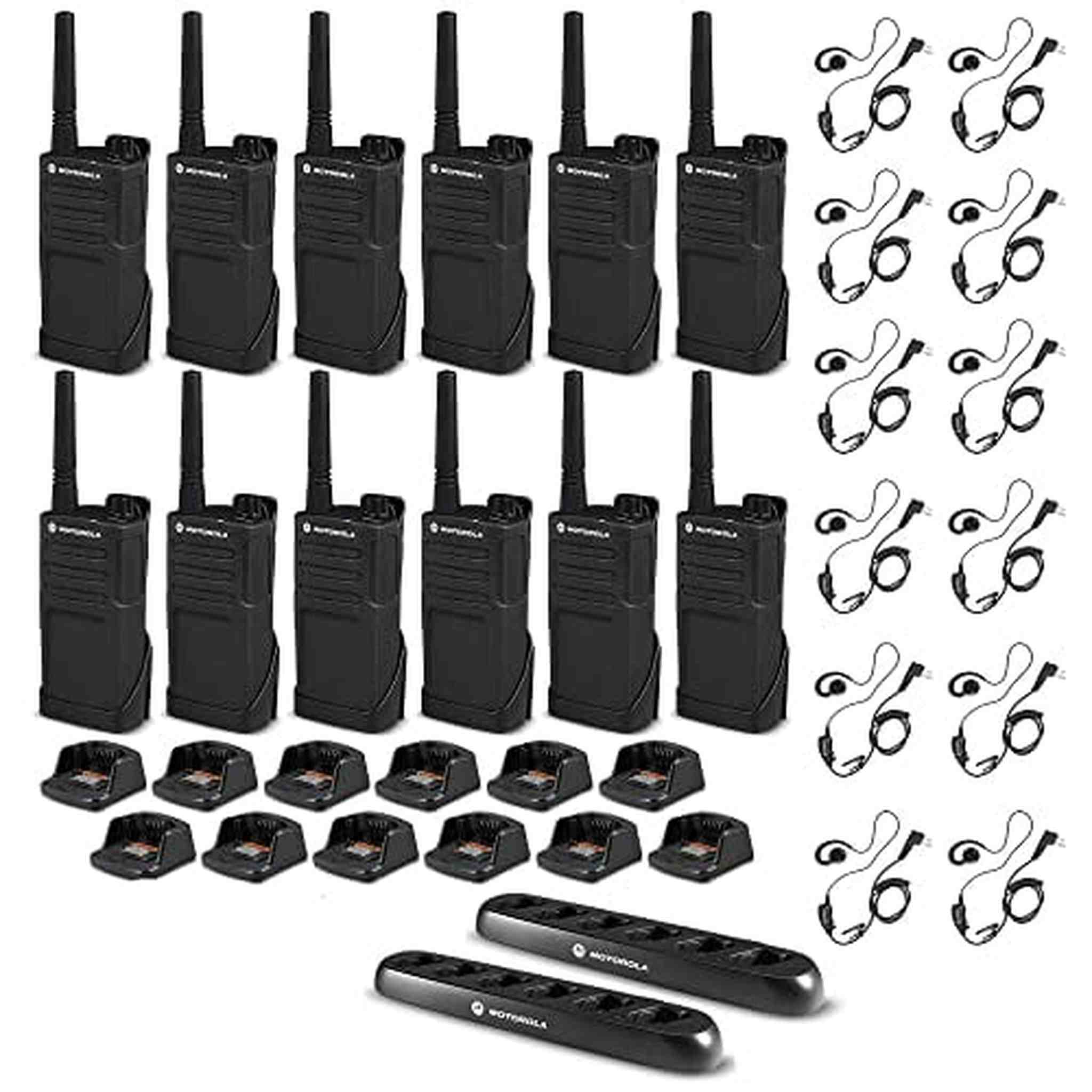12 x Motorola RMM2050 On-Site 2-Way Radio RMM2050 - 12 Pack With Mics Bundle Motorola Solutions