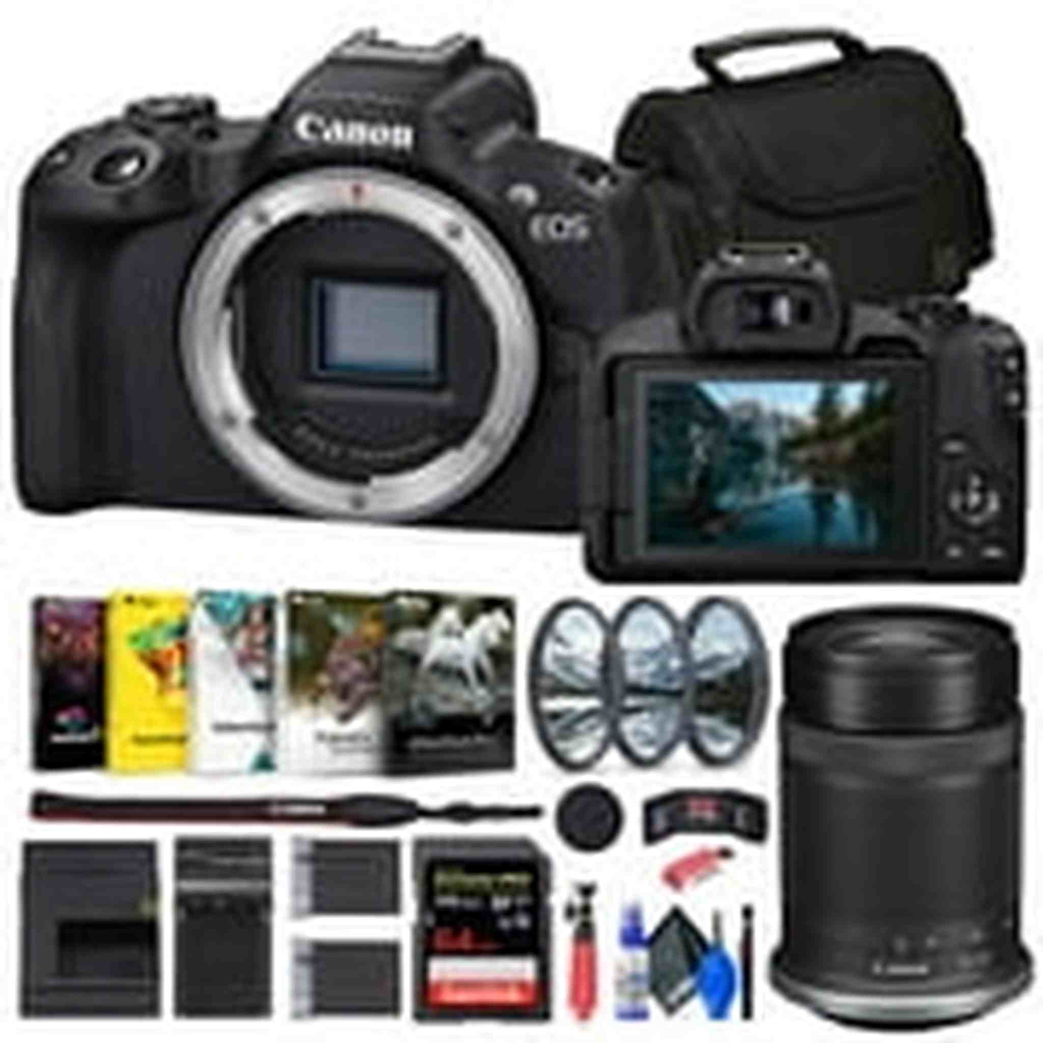 Canon EOS R50 Mirrorless Camera + 64GB Card + Bag + Charger + Battery + More Canon