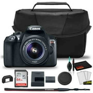 Canon EOS Rebel T6 DSLR Camera with 18-55mm Lens 1159C003 + EOS Bag + Sandisk Ultra 64GB Card + Clean and Care Kit