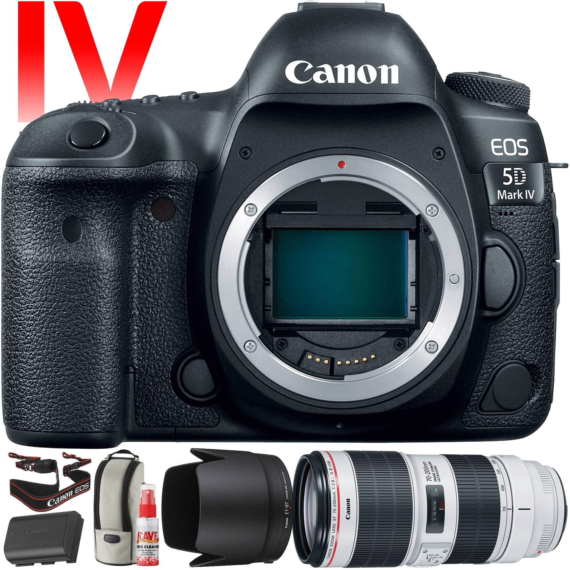 Canon EOS 5D Mark IV DSLR Camera with 70-200mm f/2.8L Lens International Version Bundle