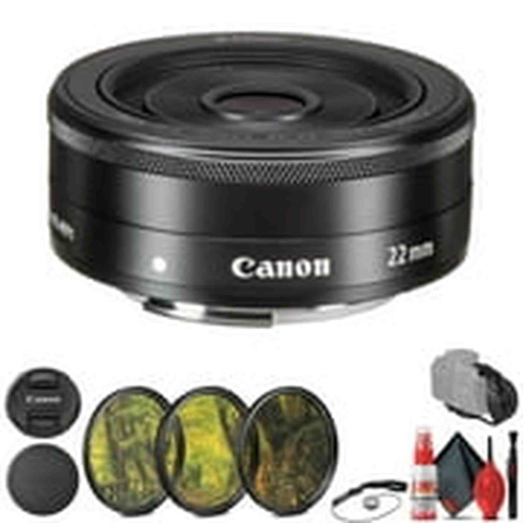 Canon EF -M 22mm f/2 STM Lens with 3-Piece Filter Kit & More 5985B002 Canon