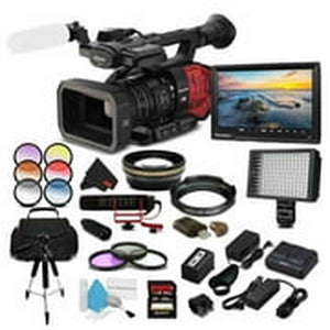 Panasonic AG-DVX200 Camcorder + 256GB Card + Warranty + Light + Monitor + More Panasonic
