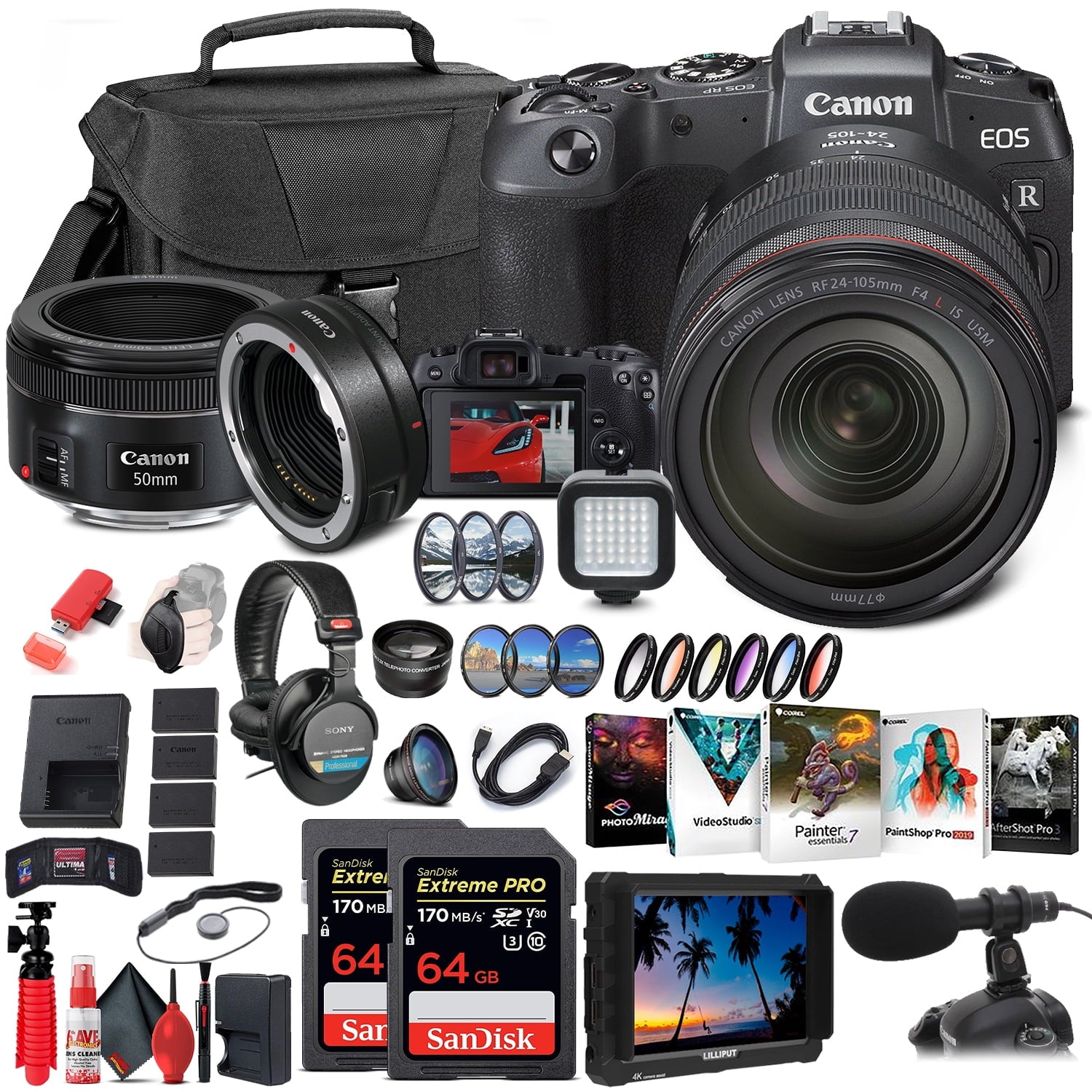 Canon EOS RP Mirrorless Digital Camera with 24-105mm Lens 3380C012 Ultimate Bundle