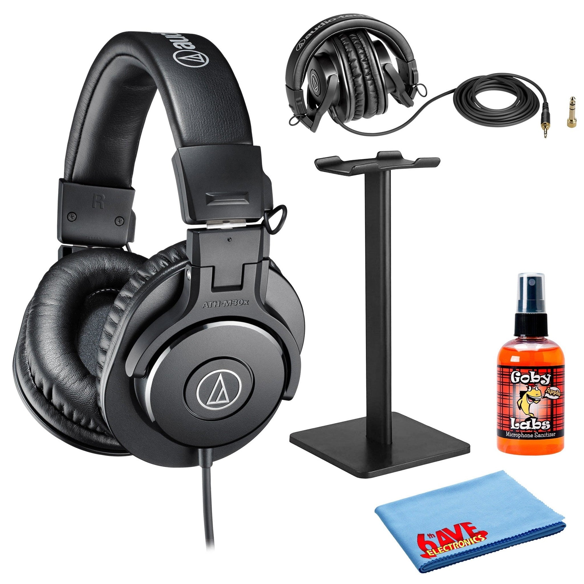 Audio-Technica ATH-M30x Professional Studio Headphones with Accessory Kit Audio-Technica