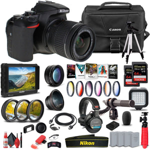 Nikon D5600 DSLR Camera W/ 18-55mm Lens 1576 - Pro Bundle