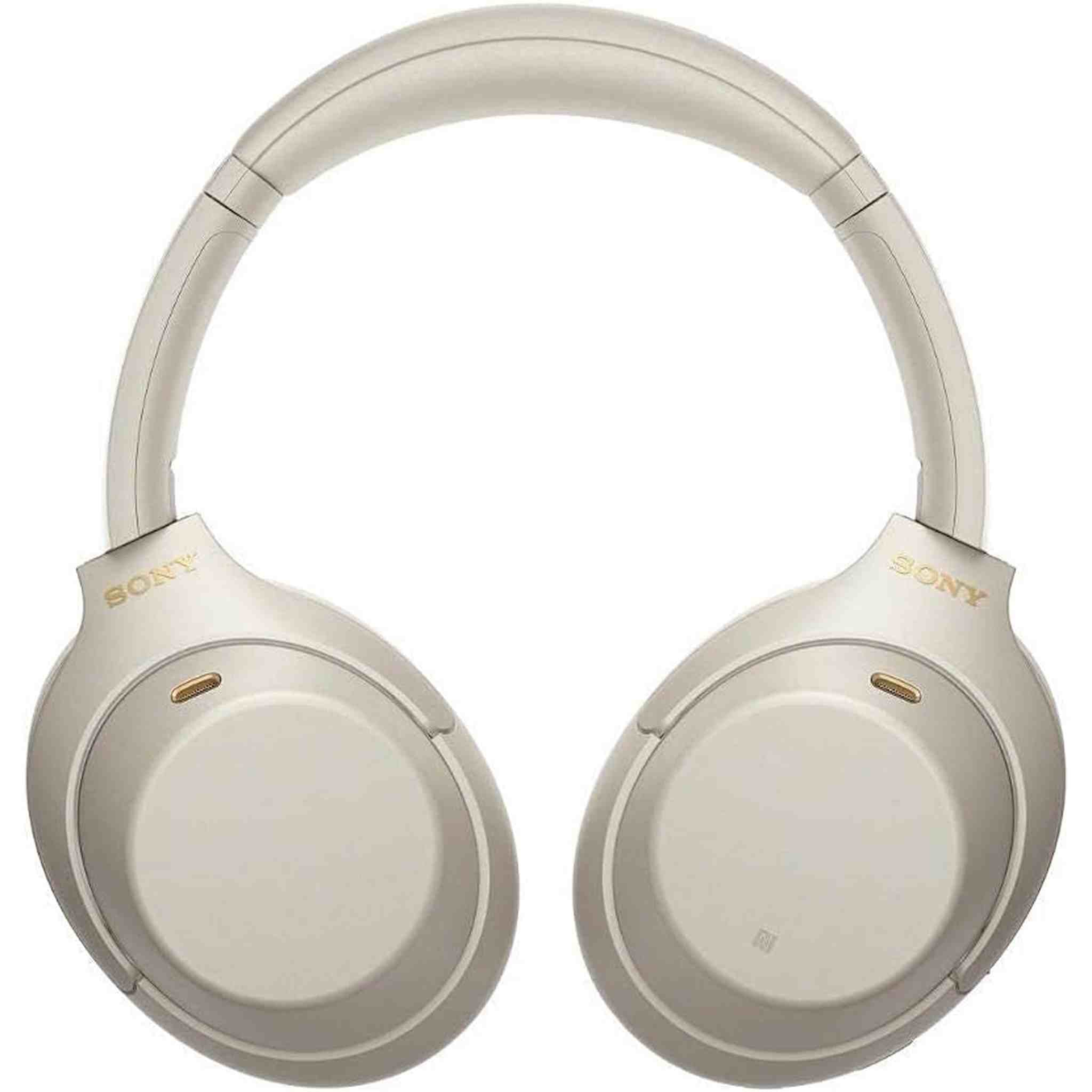 Sony WH-1000XM4 Wireless Industry Leading Noise Canceling Overhead Headphones with Mic for Phone-Call and Alexa Voice Control, Silver Sony