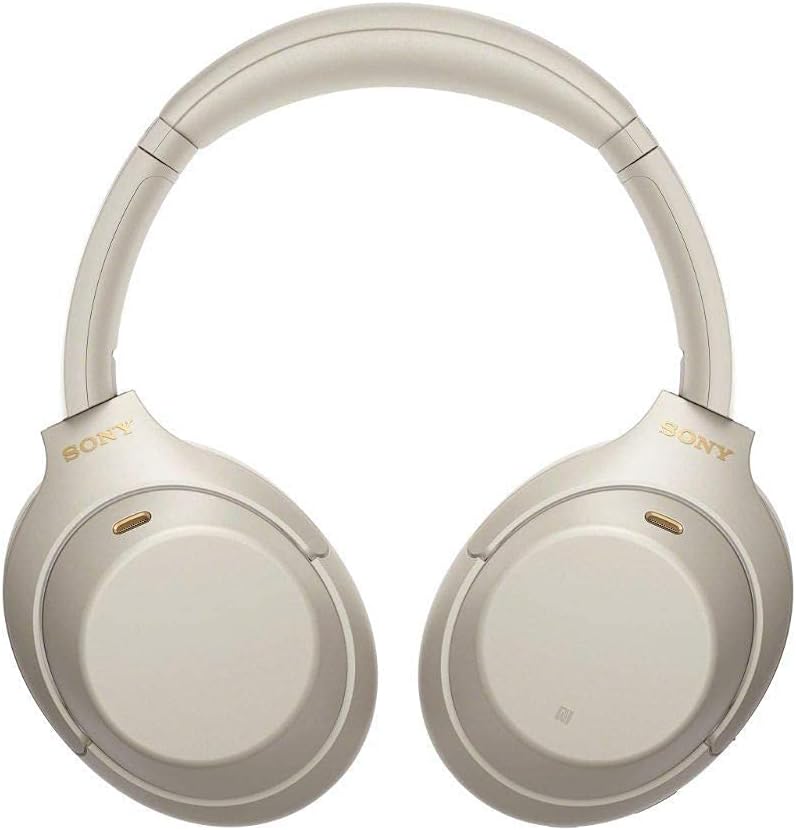 Sony WH-1000XM4 Wireless Industry Leading Noise Canceling Overhead Headphones with Mic for Phone-Call and Alexa Voice Control, Silver