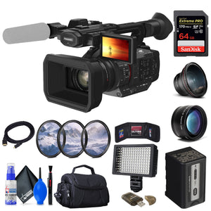 Panasonic HC-X20 4K Mobile Camcorder with Rich Connectivity + 64GB Card + More