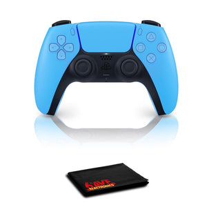 PlayStation 5 DualSense Wireless Controller Starlight Blue with 6Ave Cleaning Cloth PlayStation