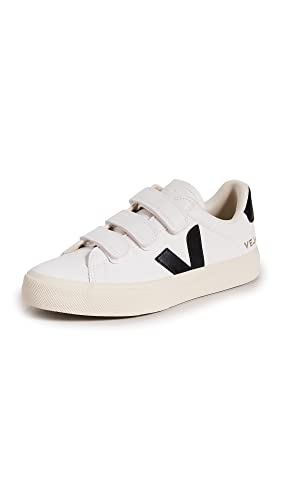 Veja Women's Recife Logo Sneakers, Extra White/Black, 8 Medium US