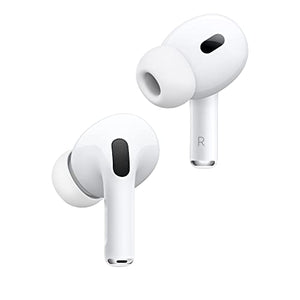 Apple AirPods Pro 2nd Generation Wireless Ear Buds with USB-C Charging, Up to 2X More Active Noise Cancelling Bluetooth Headphones, Transparency Mode, Adaptive Audio, Personalized Spatial Audio