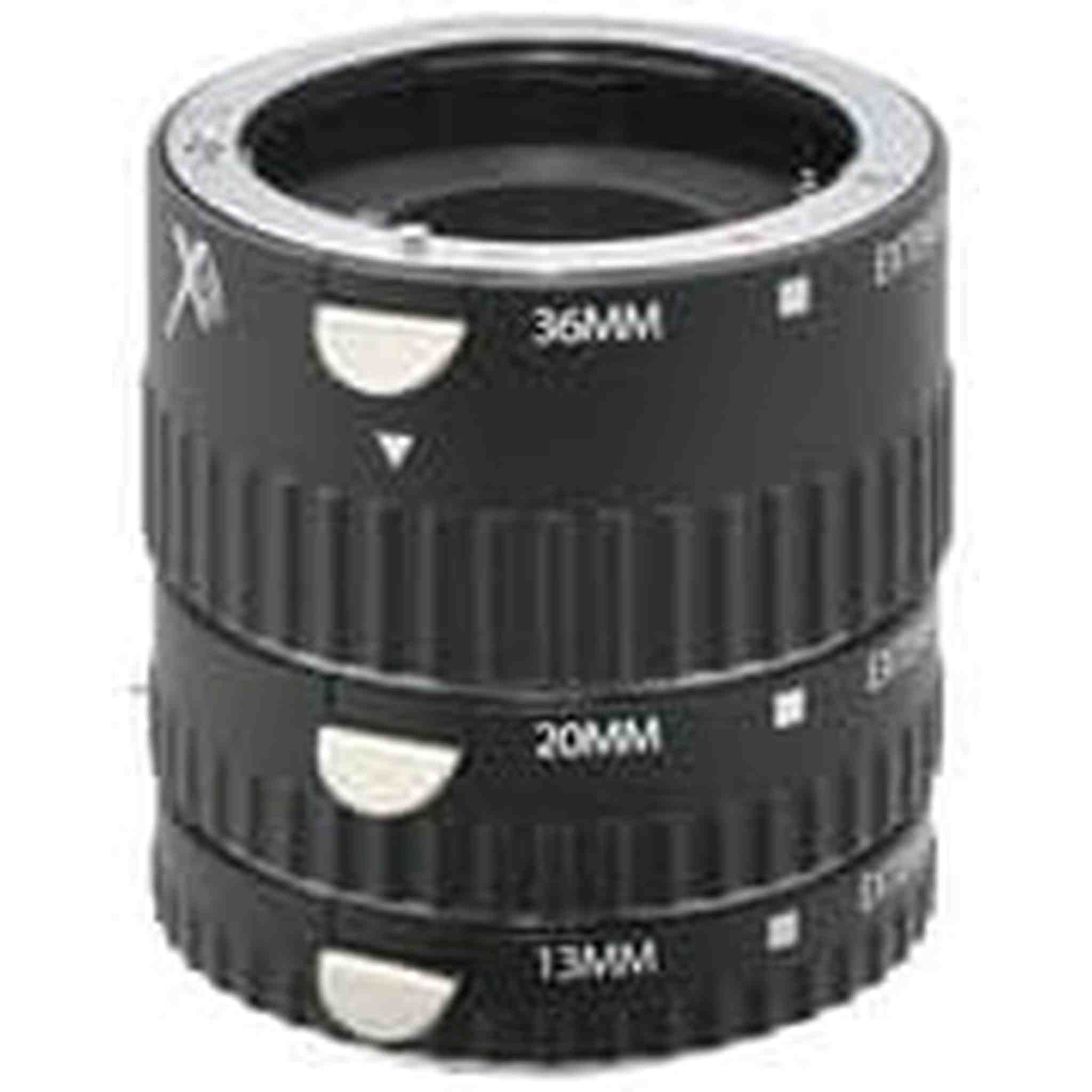 Xit XTETS Auto Focus Macro Extension Tube Set for Sony SLR Cameras Black