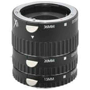 Xit XTETS Auto Focus Macro Extension Tube Set for Sony SLR Cameras Black