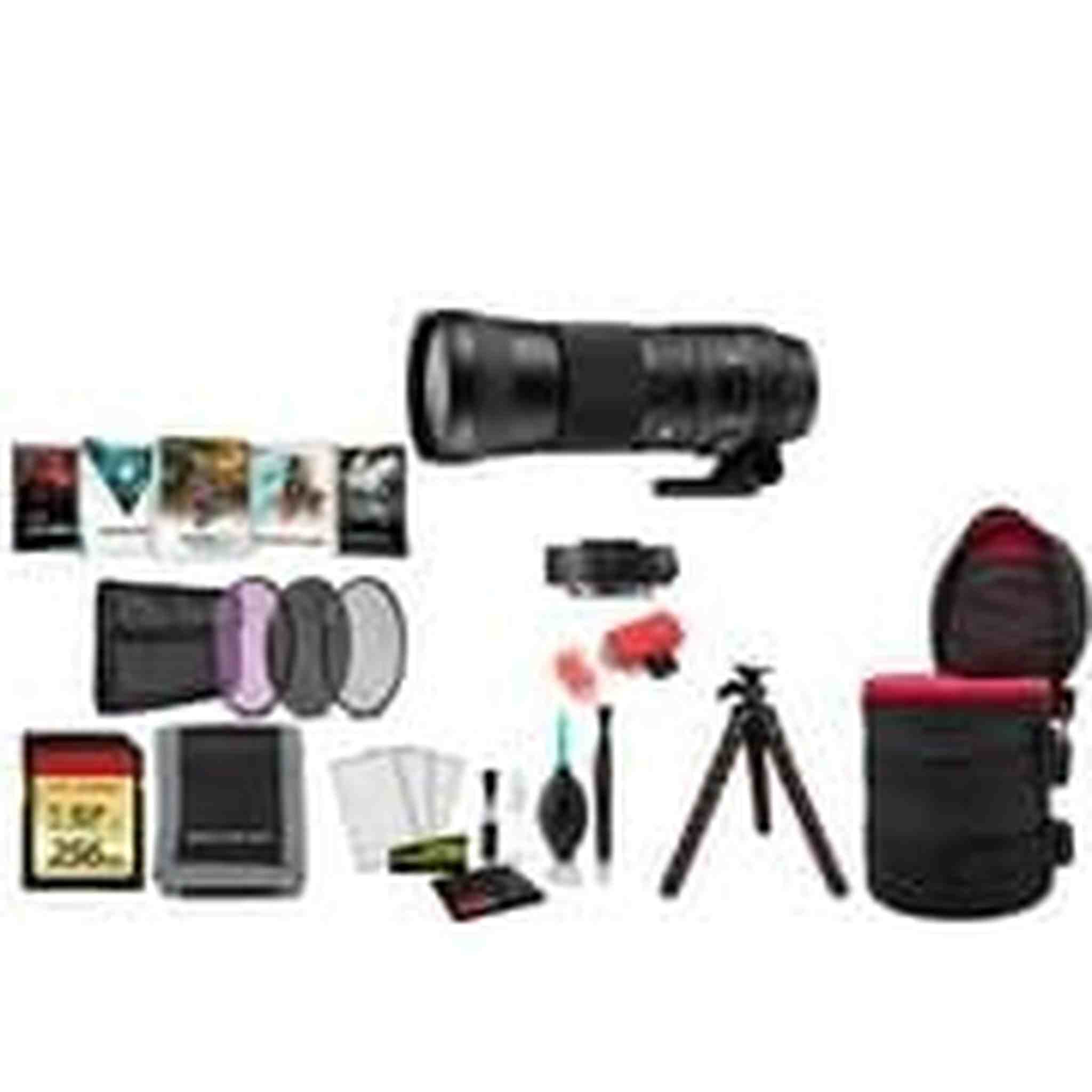 Sigma 150-600mm F5-6.3 DG HSM Lens Canon with Tele-Converter Kit with Tripod SIGMA