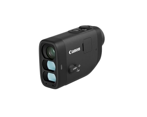 Canon PowerShot Golf Digital Laser Rangefinder, Digital Zoom, Magnify 6X to 12x, Built-in Slope Correction, Photo and Video Camera Capabilities, IPX4 Equivalent Water Resistant, Black