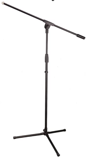 Xpix Tripod Boom Microphone Adjustable Floor Stand - Black