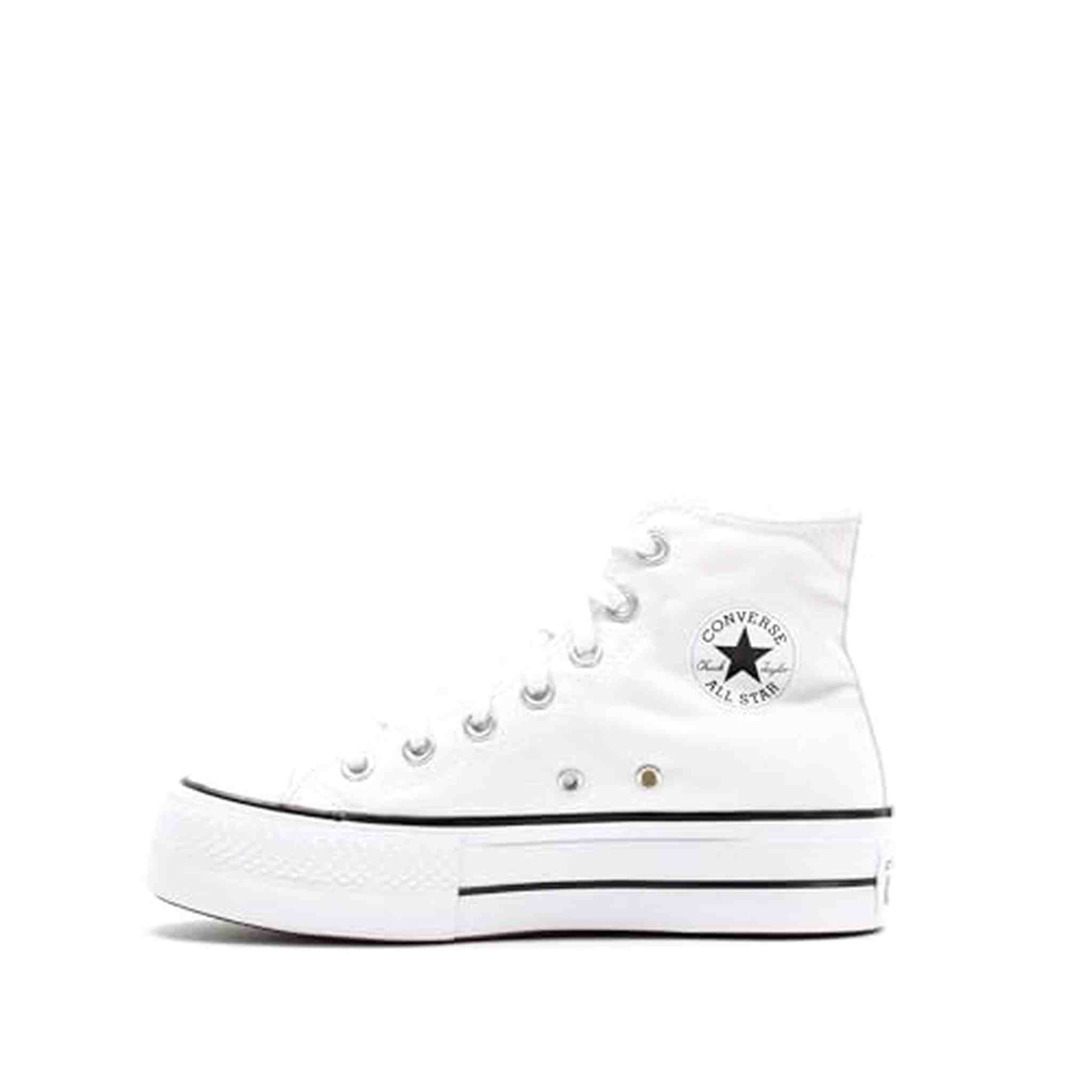 Converse Women's Chuck Taylor All Star Lift High Top Sneakers, White/Black/White, 7.5 Medium US