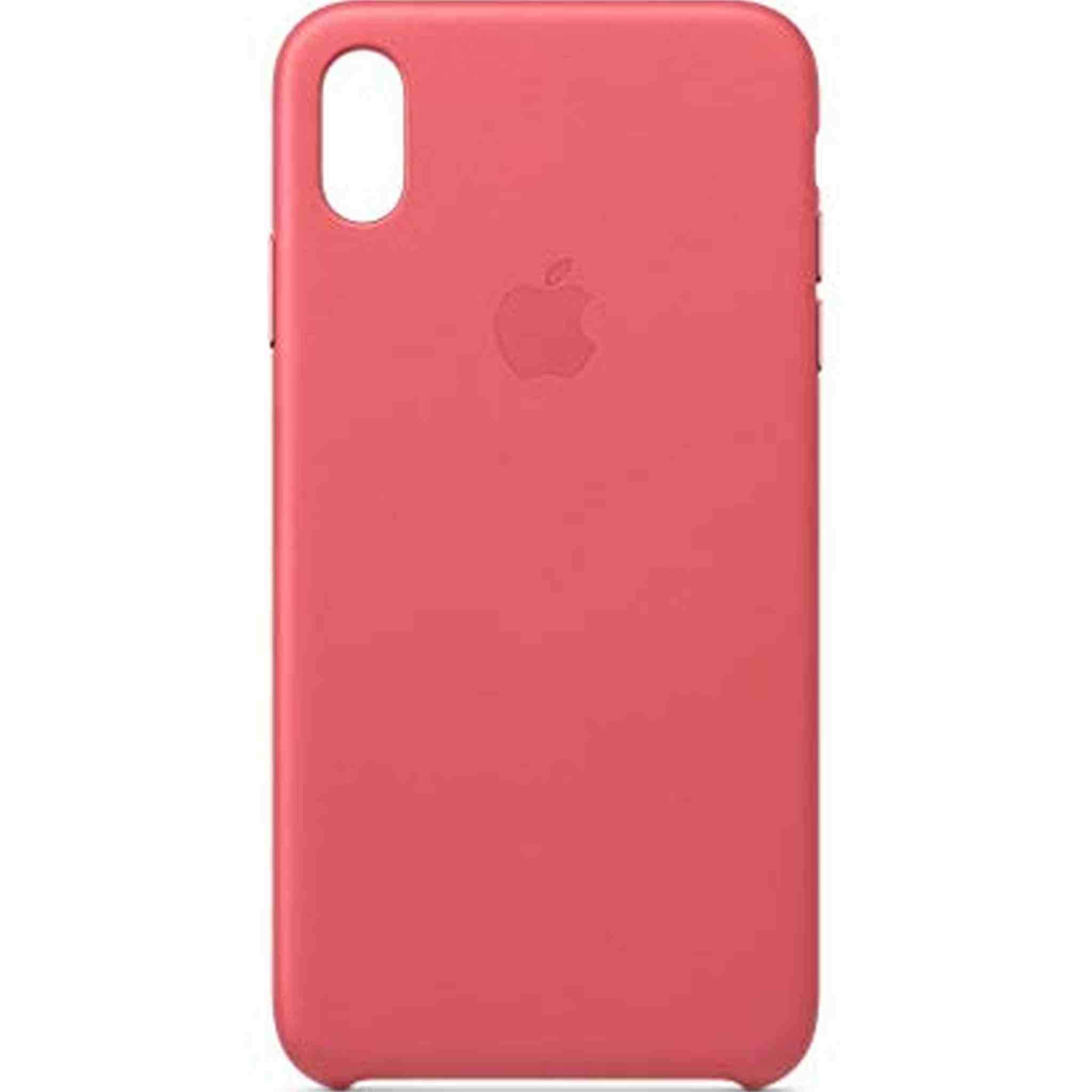 Apple Leather Case for iPhone Xs Max - Peony Pink - Refurbished Apple