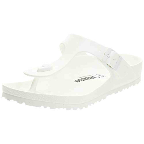 BIRKENSTOCK Unisex Gizeh Essentials EVA Sandals, White, 39 R EU, 8-8.5 Women/6-6.5 Men M US