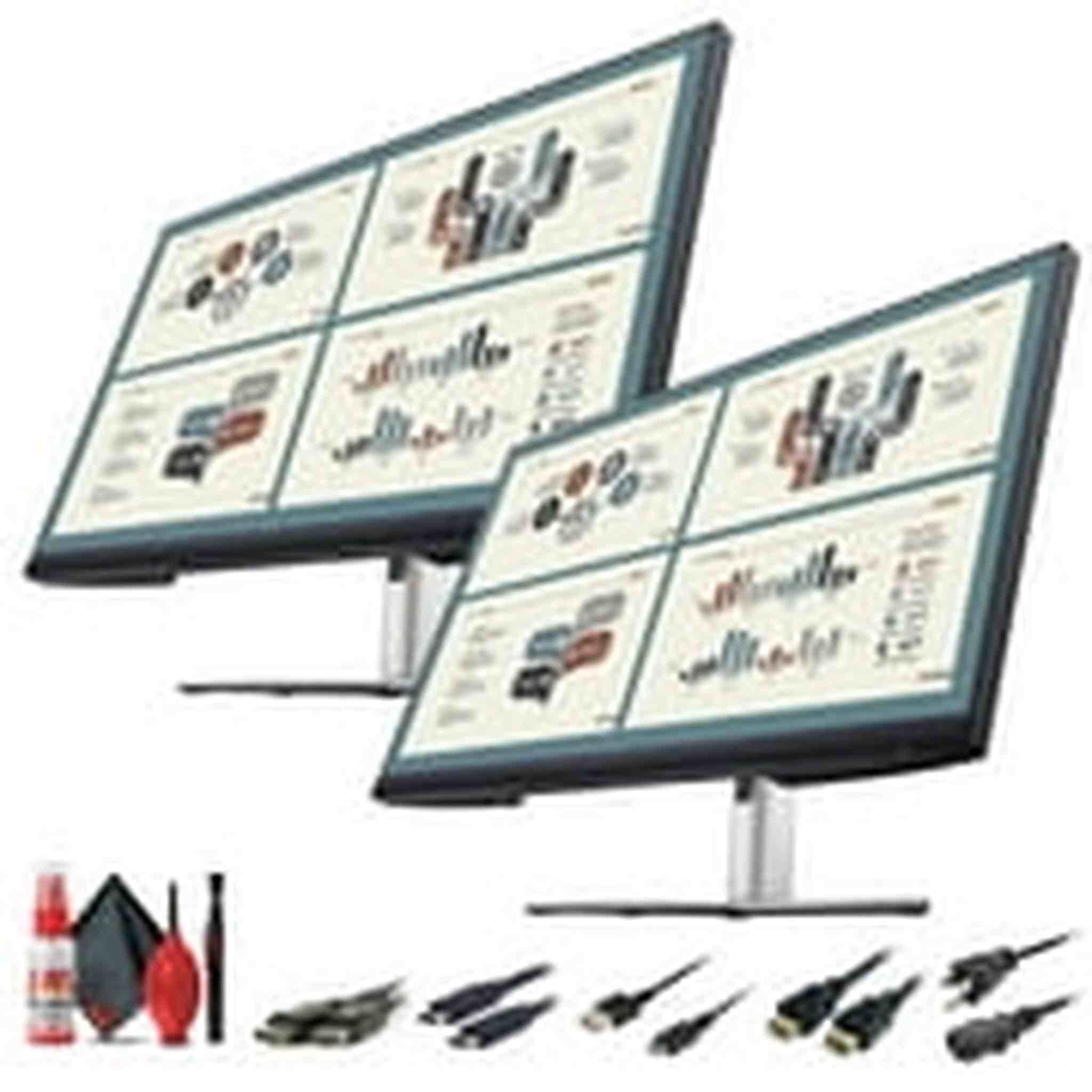 2 x Dell P2723QE 27" 4K UHD USB Type-C Hub Monitor P2723QE + Cleaning Kit Dell