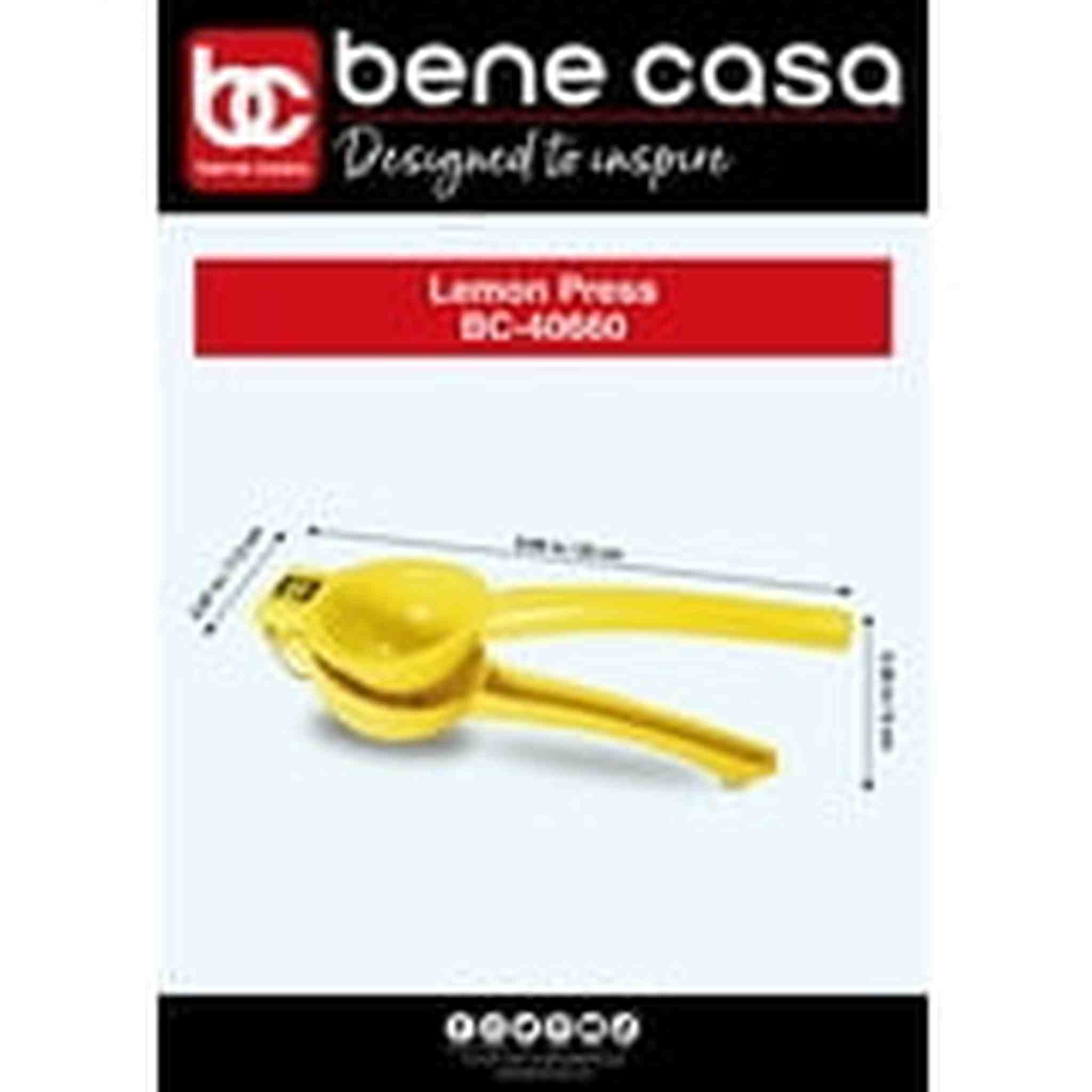 Bene Casa Yellow Enamel Glazed Lemon Lime Squeezer Juicer Orange BIGkitchen
