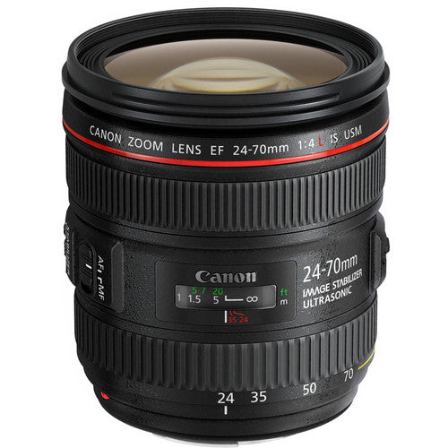 Canon EF 24-70mm USM Lens (Intl Model) Includes Filters, Tripod, Bag, and More